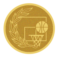 DISCO DORADO AUTOADHESIVA BALONCESTO