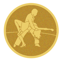 DISCO DORADO AUTOADHESIVA BAILE