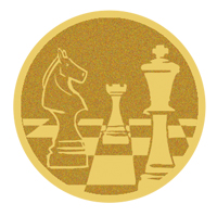 DISCO DORADO AUTOADHESIVA AJEDREZ