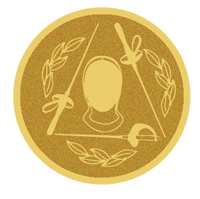 DISCO DORADO AUTOADHESIVA ESGRIMA