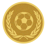 DISCO DORADO AUTOADHESIVA FUTBOL