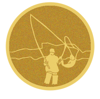 DISCO DORADO AUTOADHESIVA PEZCA