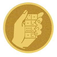 DISCO DORADO AUTOADHESIVA DOMINO