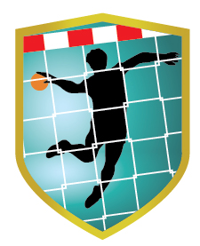 APLIQUE ALUMINIO BALONMANO 7 x 9 cm