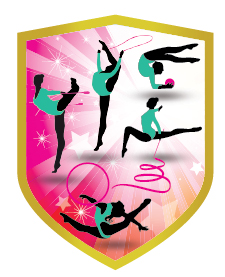 APLIQUE ALUMINIO GIMNASIA RITMICA  7 x 9 cm