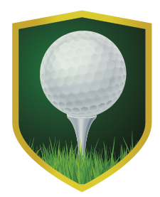 APLIQUE ALUMINIO GOLF 7 x 9 cm