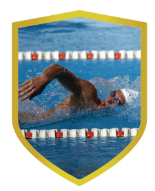 APLIQUE ALUMINIO NATACION  7 x 9 cm