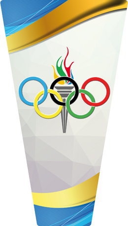 APLIQUE MDF AROS OLIMPICOS  21 cm