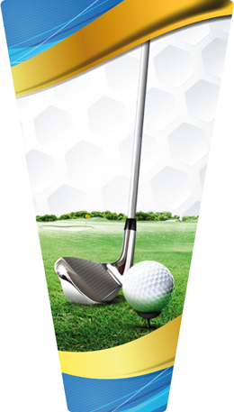 APLIQUE MDF GOLF  21 cm