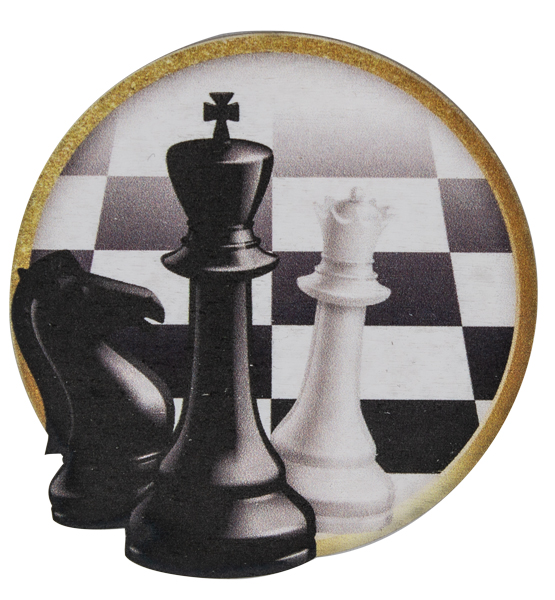 APLIQUE MADERA AJEDREZ