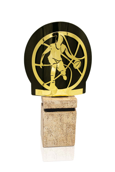 TROFEO METAL BALONCESTO ORO