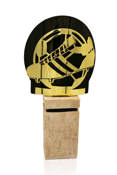 TROFEO METAL FUTBOL ORO