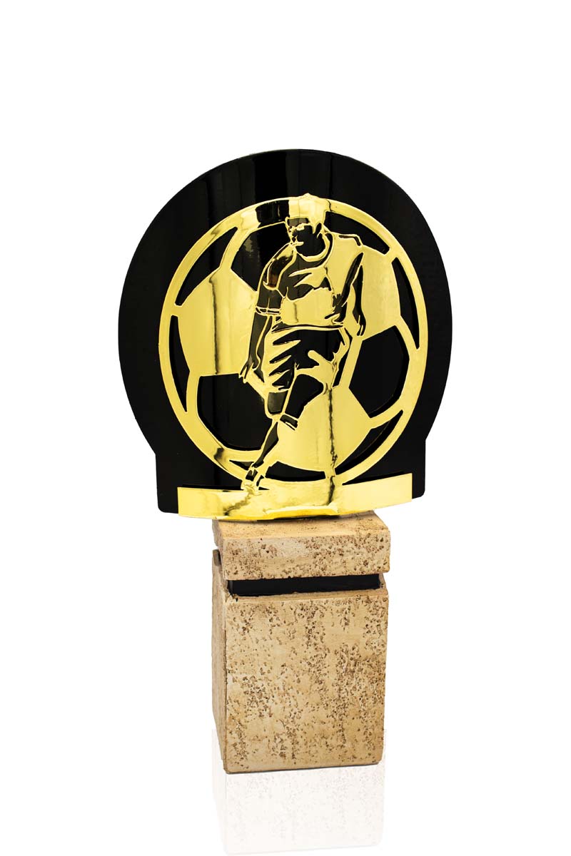TROFEO METAL FUTBOL ORO