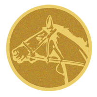 DISCO DORADO AUTOADHESIVA CABALLO