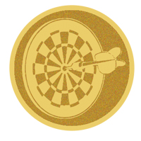 DISCO DORADO AUTOADHESIVA DARDOS