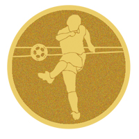 DISCO DORADO AUTOADHESIVA FUTBOL